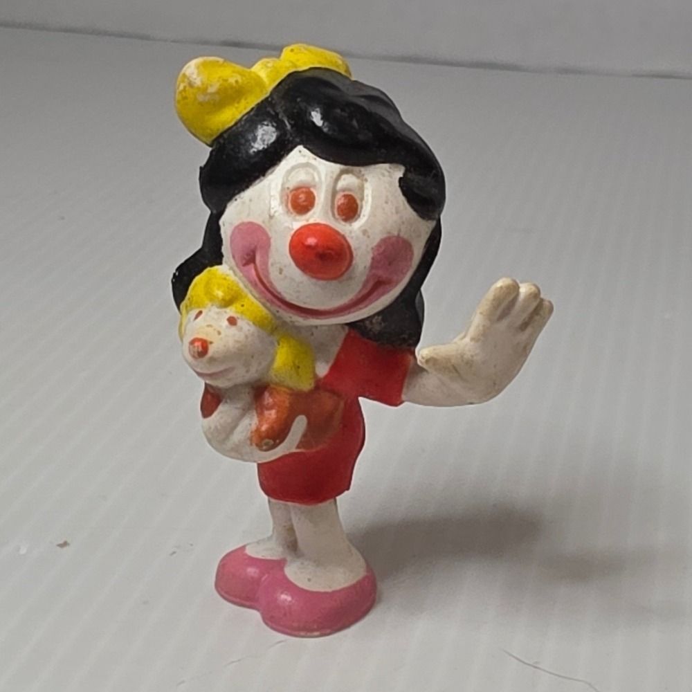 Mego PVC Figure 2" Red Fair 1981 Mego Corp Hong Kong Clown Girl